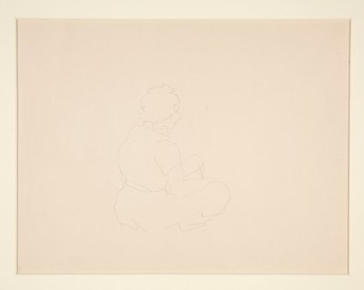 Frau sitzt am Strand, wahrscheinlich in Provincetown von Charles Demuth
