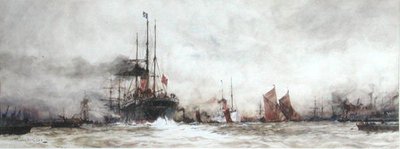Die Themse bei Blackwall Reach von Charles Edward Dixon