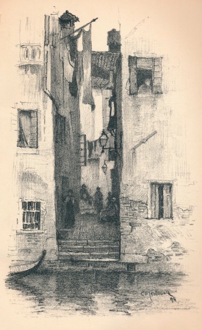Eine Straße in Venedig, 1895 von Charles Edward Holloway