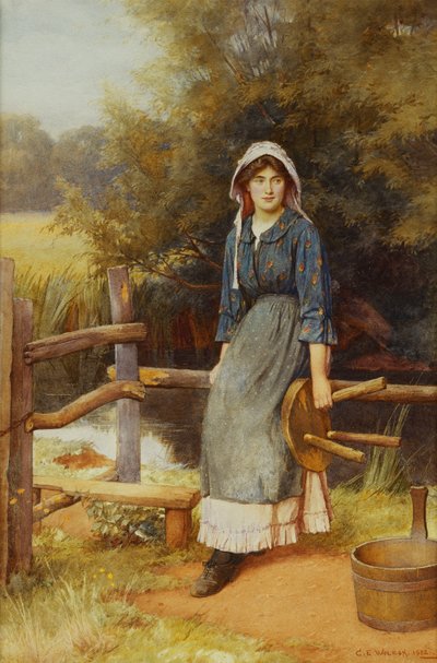 Die Milchmagd von Charles Edward Wilson