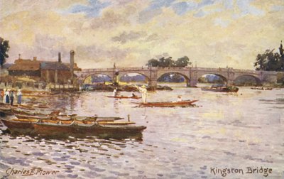 Themse: Kingston Bridge von Charles Edwin Flower