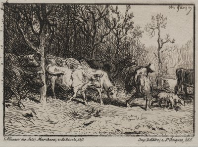 Kuhhirte von Charles Emile Jacque