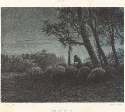 Poetische Dämmerung von Charles Emile Jacque