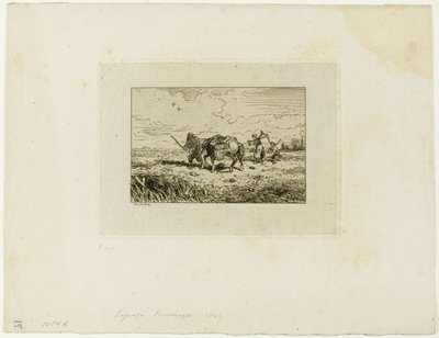 Überquerung der Brücke von Charles Emile Jacque