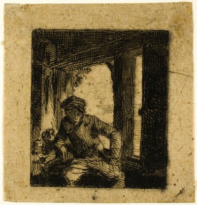 Trinker von Charles Emile Jacque
