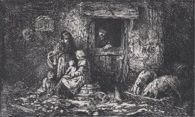 Tor zum Bauernhof, ca. 1850 von Charles Emile Jacque