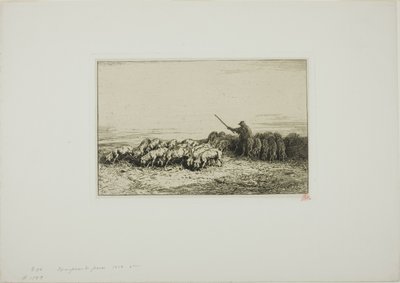 Schweineherde von Charles Emile Jacque