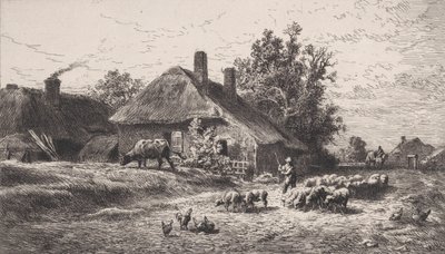 Le Hameau, 1867 von Charles Emile Jacque