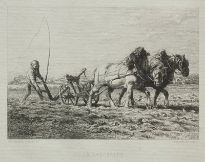 Pflügen von Charles Emile Jacque