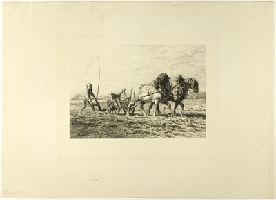 Pflügen von Charles Emile Jacque