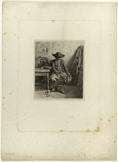 Der zerbrochene Krug von Charles Emile Jacque