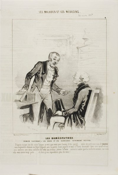 Die Homöopathen: Erste Behandlung (Platte 4) von Charles Emile Jacque
