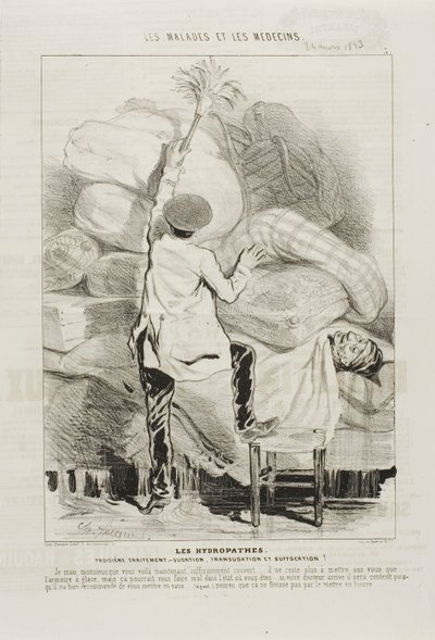 Die Hydropathen: Dritte Behandlung (Tafel 3) von Charles Emile Jacque