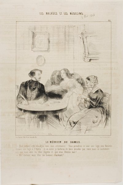 Der Arzt der Damen (Tafel 23) von Charles Emile Jacque