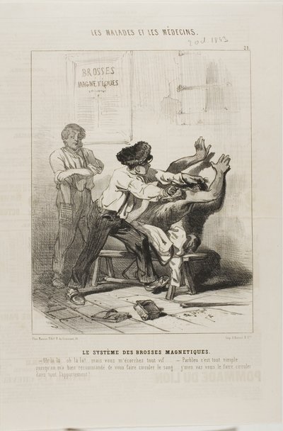 Die magnetische Pinsel-Methode (Platte 21) von Charles Emile Jacque
