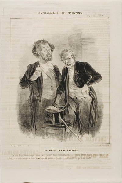 Der philanthropische Doktor (Platte 10) von Charles Emile Jacque