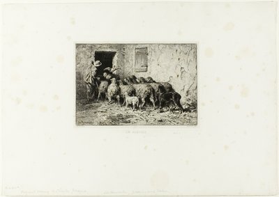 Die Schafe kommen nach Hause von Charles Emile Jacque