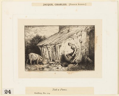 Schweinedach von Charles Emile Jacque