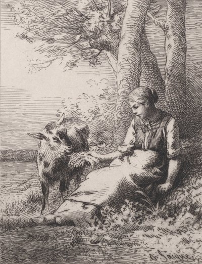 Eine Freundschaft, 1867 von Charles Emile Jacque