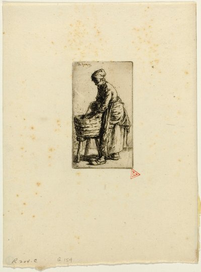 Wäscherin von Charles Emile Jacque