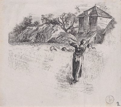 Frau trägt Garbe, ca. 1853 von Charles Emile Jacque