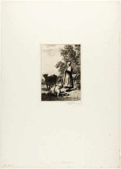 Junge Kuhhirten von Charles Emile Jacque