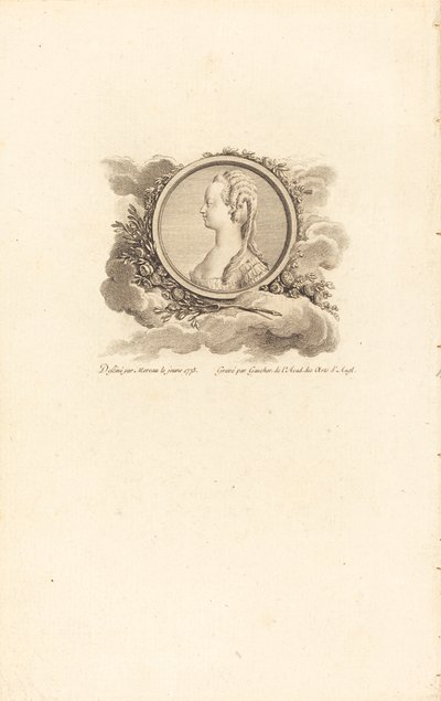 Marie-Antoinette von Charles Etienne Gaucher after Jean Michel Moreau