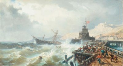 Rettung eines Schiffes in Seenot von Charles Euphrasie Kuwasseg