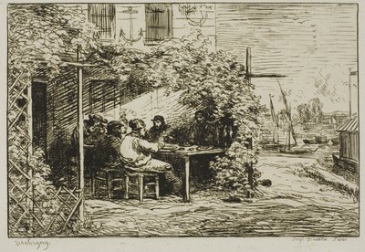 Abschiedsfrühstück in Asnières von Charles Francois Daubigny