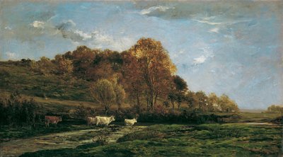 Herbstliche Aulandschaft von Charles Francois Daubigny