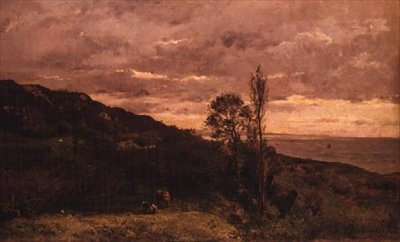 Landschaft bei Villerville von Charles Francois Daubigny
