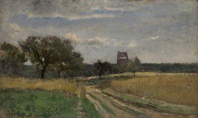 Landschaft entlang einer Landstraße, ca. 1878 von Charles Francois Daubigny