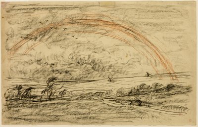Landschaft mit einem Regenbogen von Charles Francois Daubigny