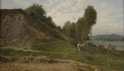 Landschaft mit Schafen. Um 1855 von Charles Francois Daubigny