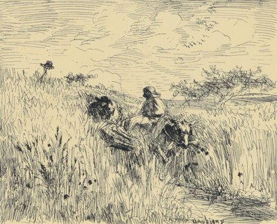 Pfad im Weizen von Charles Francois Daubigny