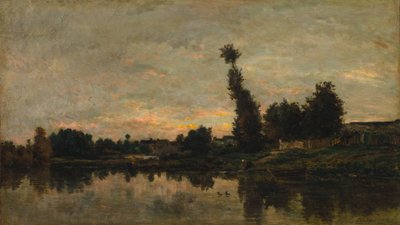 Sonnenuntergang am Fluss Oise von Charles Francois Daubigny