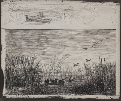 Sumpf mit Enten von Charles Francois Daubigny