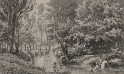 Die Badenden, um 1847 von Charles Francois Daubigny