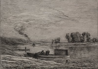 Das Boot in Conflans von Charles Francois Daubigny