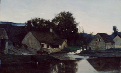Das Dorf Optevoz, ca. 1852 von Charles Francois Daubigny