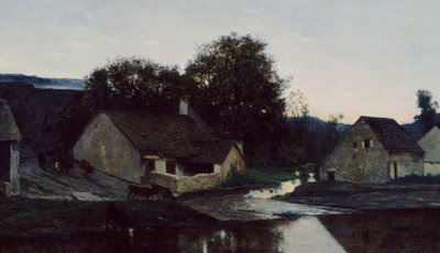 Das Dorf Optevoz, ca. 1852 von Charles Francois Daubigny