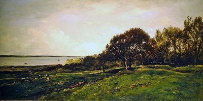 Der Pre des Graves in Villerville von Charles Francois Daubigny