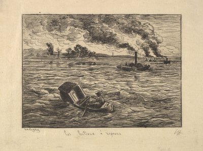 Die Dampfschiffe, 1861 von Charles Francois Daubigny