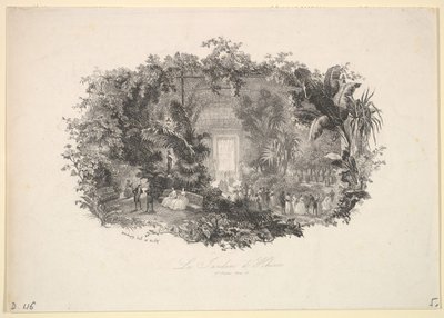 Der Wintergarten, 1843 von Charles Francois Daubigny