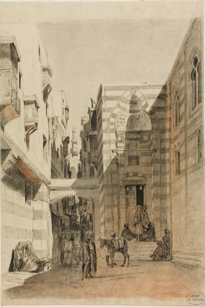 Ägyptische Straßenszene von Charles Francois Eustache