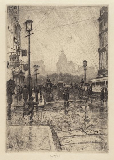 Regentag, Broadway von Charles Frederick William Mielatz