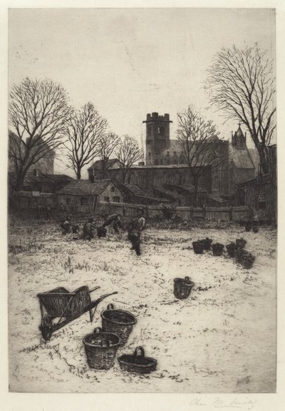 Ohne Titel (Gartenszene) von Charles Frederick William Mielatz