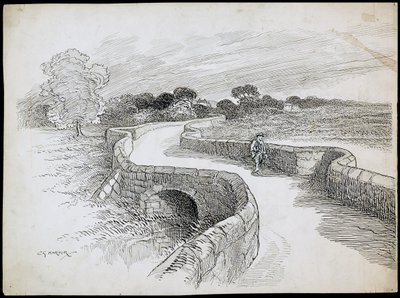 Swarkestone Bridge, Derbyshire, 1892-1933 von Charles George Harper