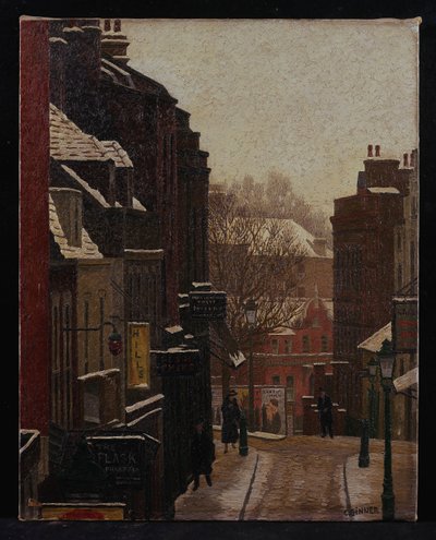 Flask Walk im Schnee von Charles Ginner