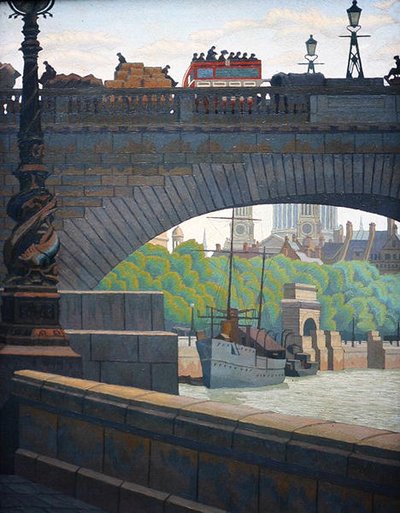 Alte Waterloo-Brücke von Charles Ginner